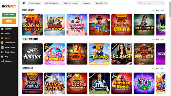 Casino Inkabet Perú: Tragamonedas, Casino en Vivo y Póker